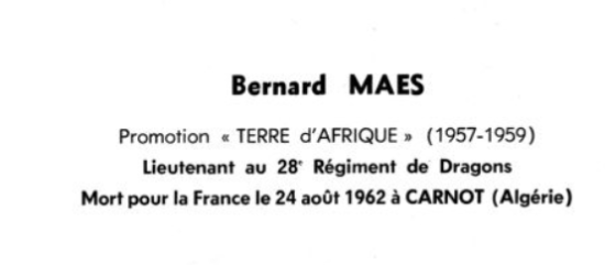 Lieutenant bernard maes 28eme dragons 479 ufo